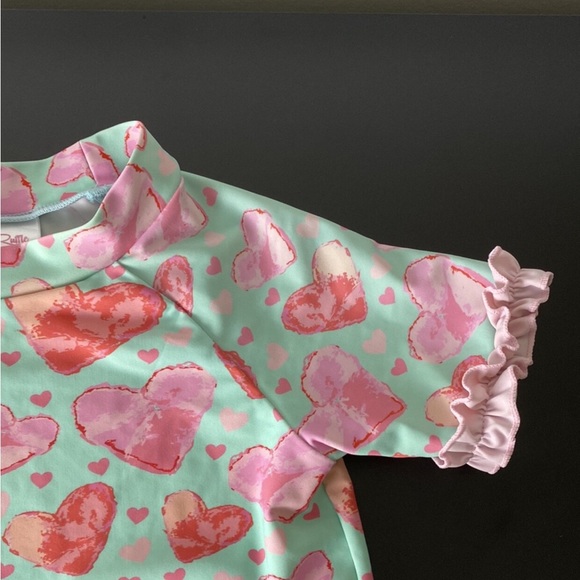 Ruffle Butts Girls Rash Guard Swim Shirt. Size 6 - Picture 4 of 7